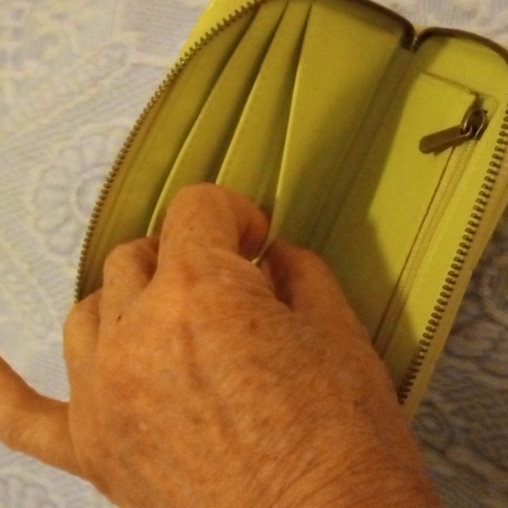 Universal Thread Lemon/Lime Zip Around Wallet, Nw… - image 4